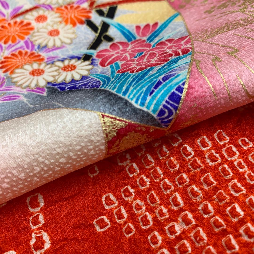 503axu23▪️七五三 3歳 お宮参り 女児 祝い着 扇 姫▪️美品