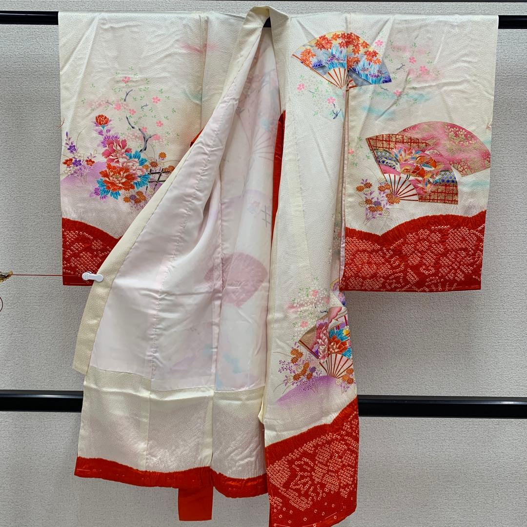 503axu23▪️七五三 3歳 お宮参り 女児 祝い着 扇 姫▪️美品