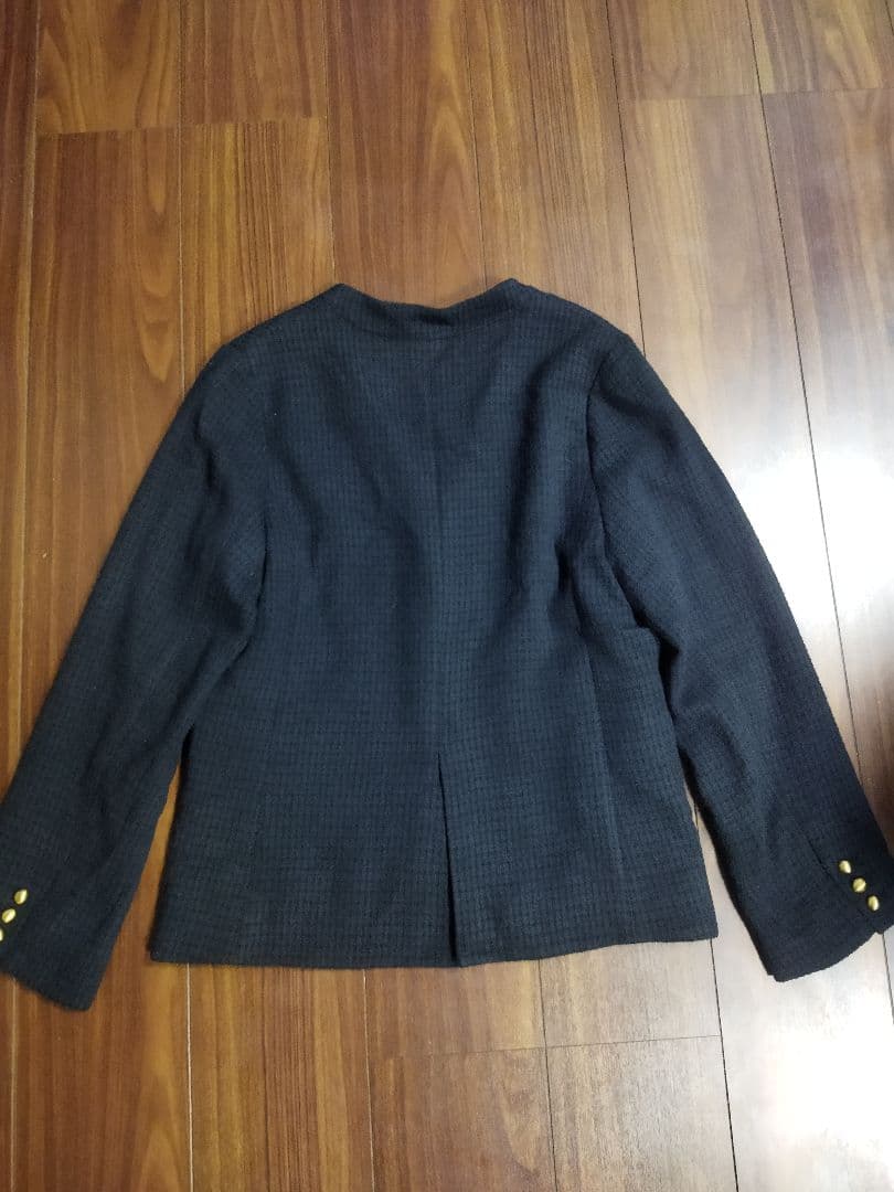 SLOBE IENA ループツイードVネック ジャケット 36 ノーカラー