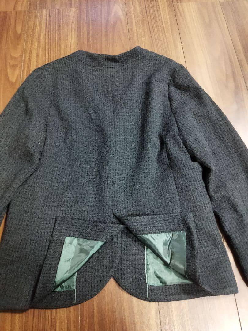 SLOBE IENA ループツイードVネック ジャケット 36 ノーカラー