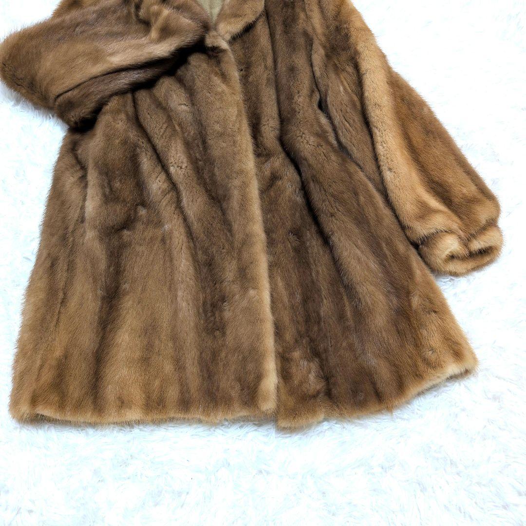 【美品】金サガ　サガミンク　バルーン袖　大きいサイズ　ミンク　コート