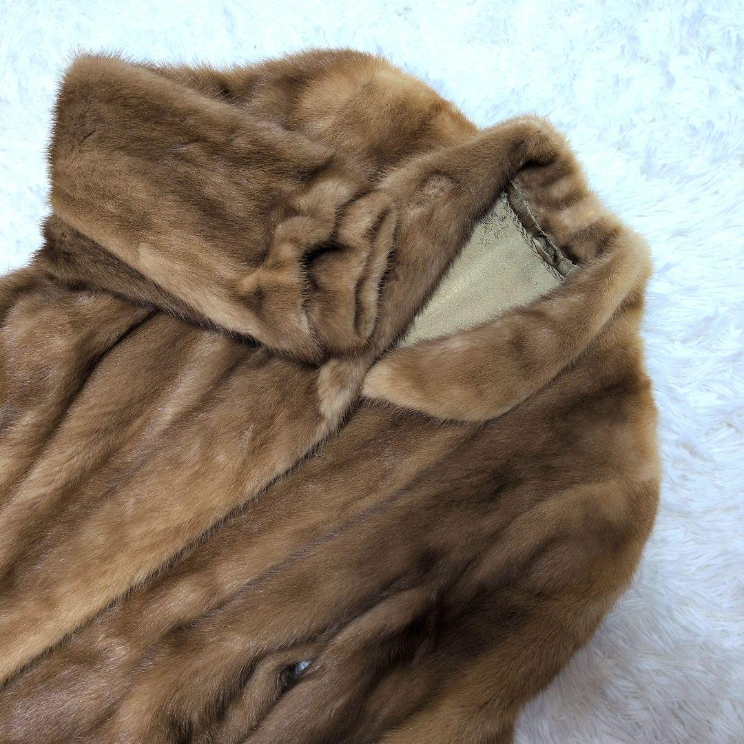 【美品】金サガ　サガミンク　バルーン袖　大きいサイズ　ミンク　コート