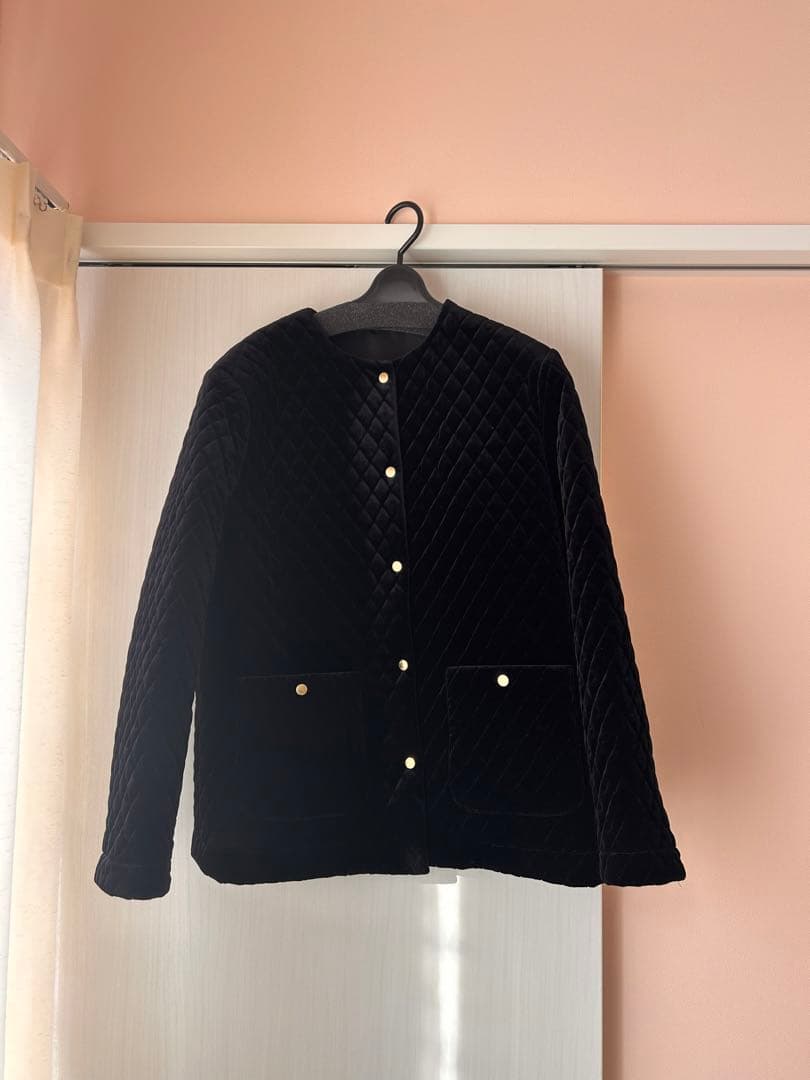 ジャケット・アウター velours quilting jacket