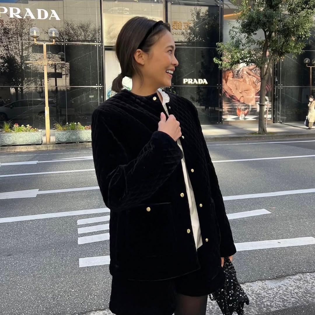 ジャケット・アウター velours quilting jacket