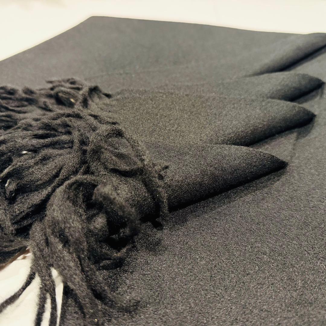 ピ*♡様 ジョンストンズ カシミア 大判ストール マフラー ブラック