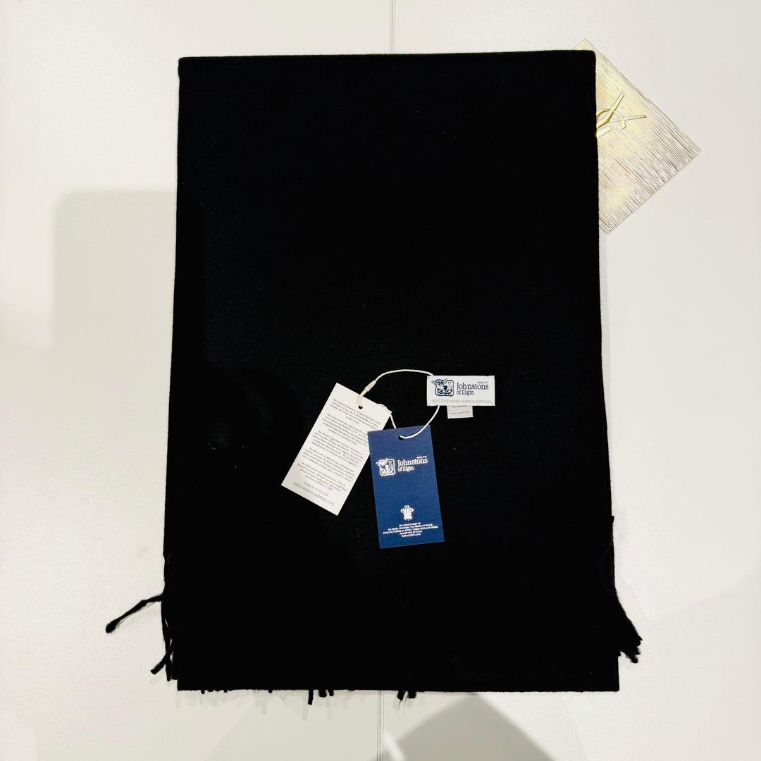 ピ*♡様 ジョンストンズ カシミア 大判ストール マフラー ブラック