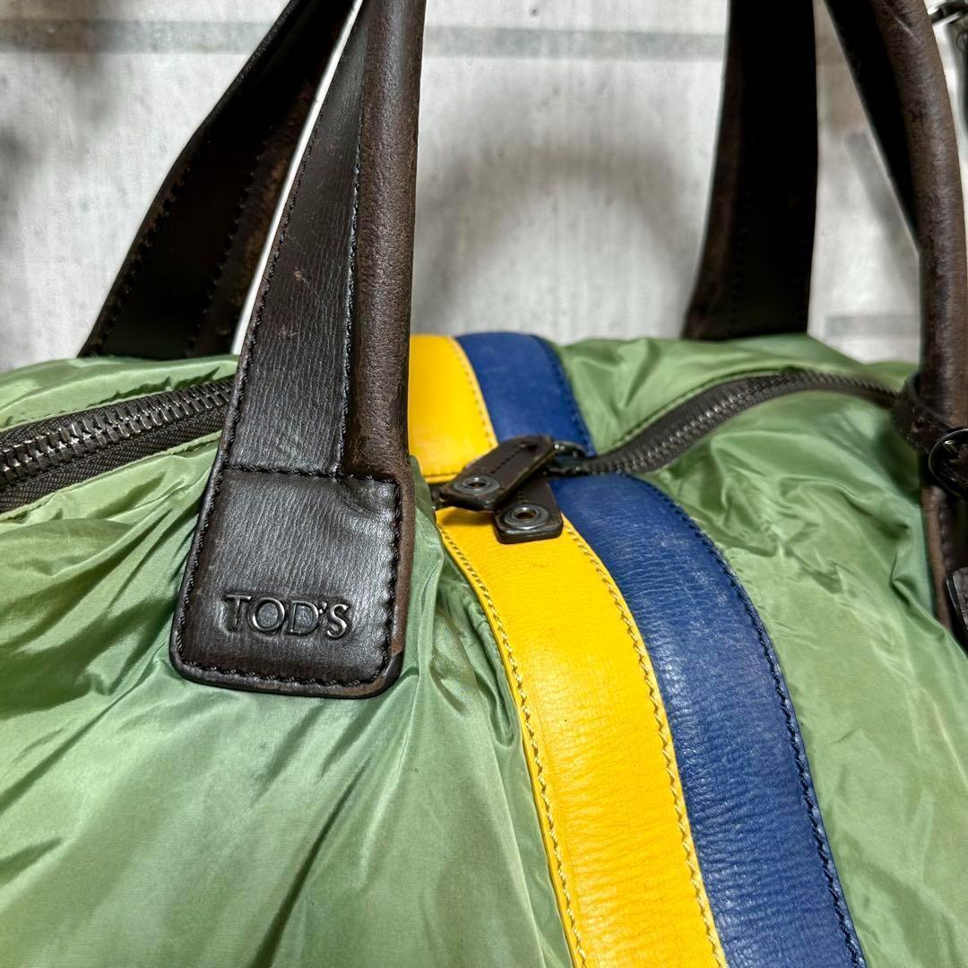 ★洒脱×軽快★ TOD’S ナイロン×レザー 2wayビッグボストンバッグ