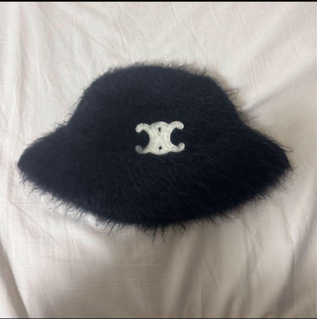 CELINE モヘアバケットハット