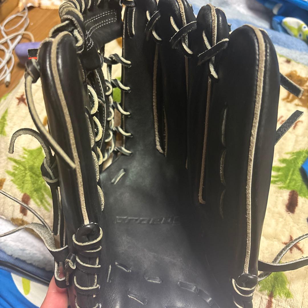 S ブラック 軟式グローブ PT