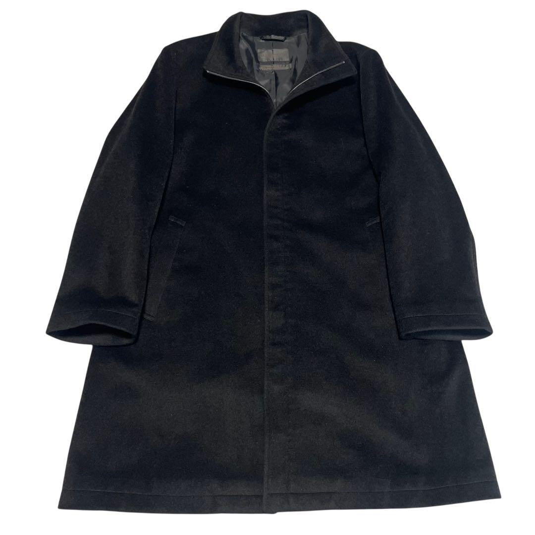 アンゴラ100%【Balestrino】極美品 マキシ丈ロングコート ブラックM