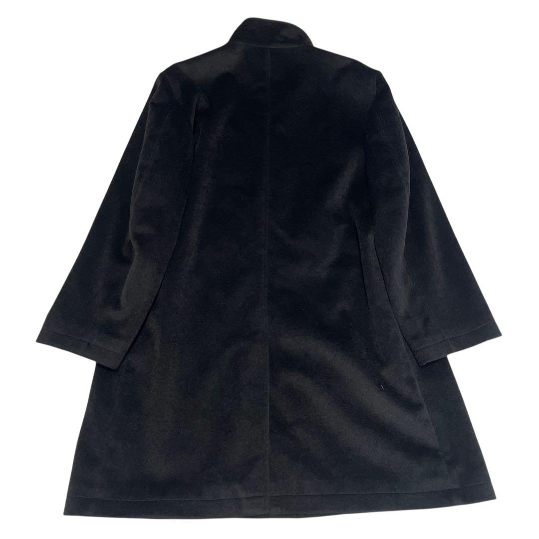 アンゴラ100%【Balestrino】極美品 マキシ丈ロングコート ブラックM
