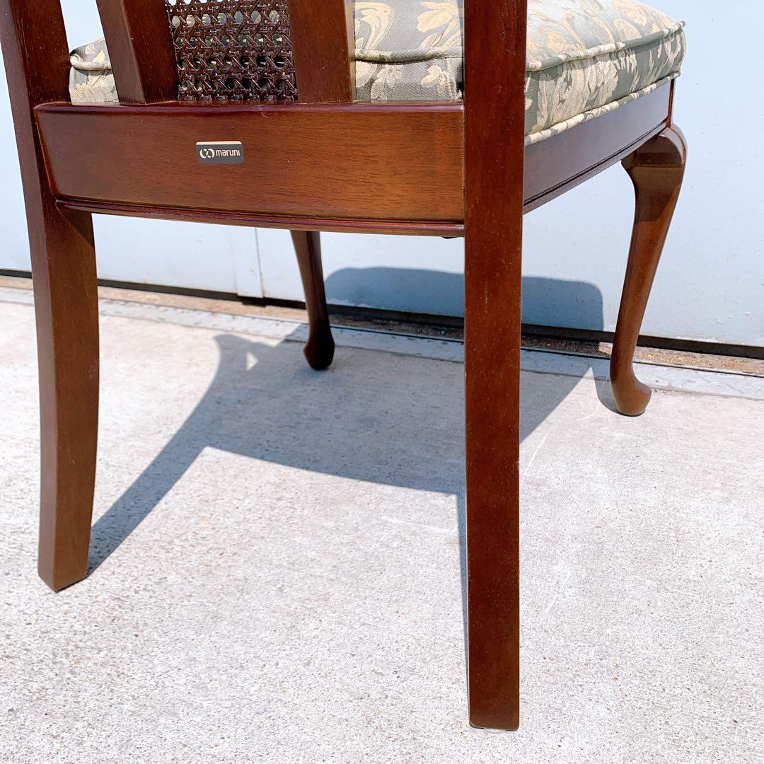 【美品】Maruni マルニ木工 ダイニングチェア アンティークチェア 猫脚①