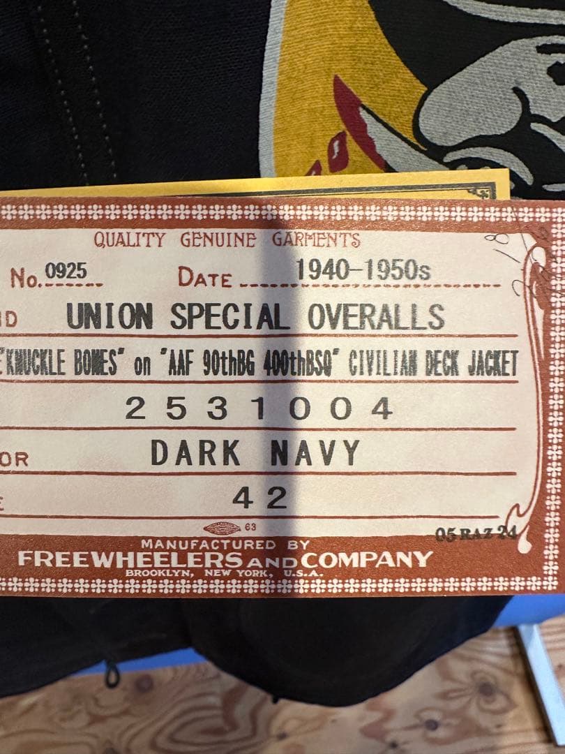 【極美品】FREEWHEELERS 2531004 デッキジャケット 42