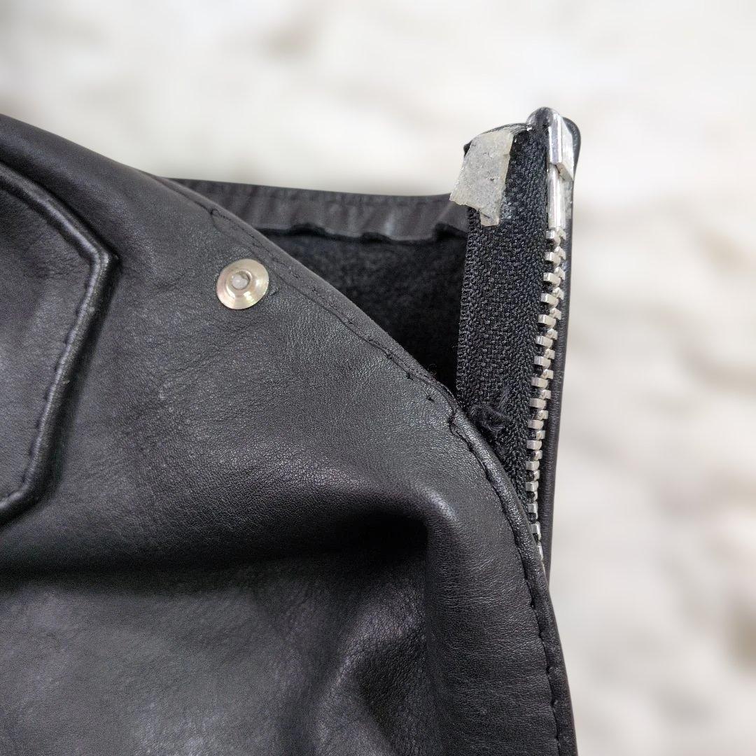 極美品★Schott ショット レザーチャップス USA製 本革 XS バイク黒