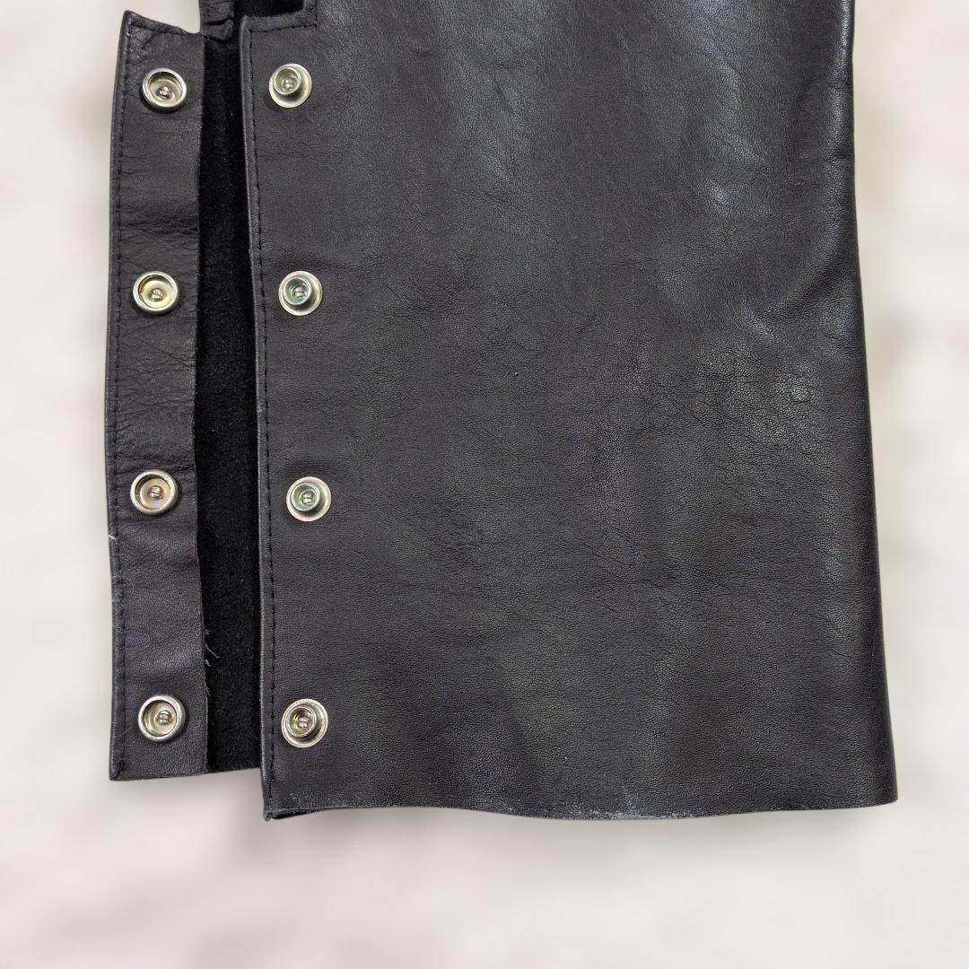 極美品★Schott ショット レザーチャップス USA製 本革 XS バイク黒