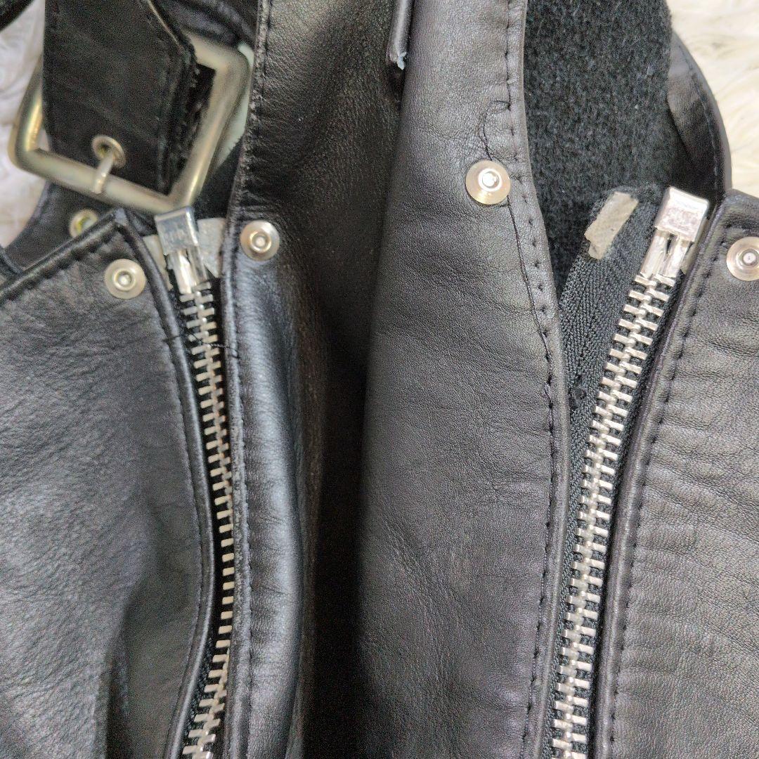 極美品★Schott ショット レザーチャップス USA製 本革 XS バイク黒