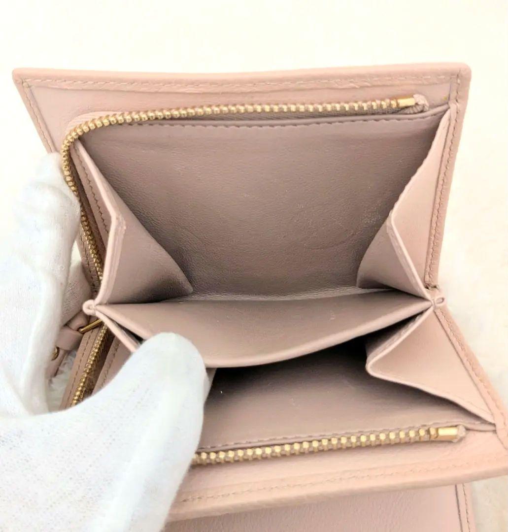 Chloé クロエ 三つ折り財布 コンパクトウォレット　レザー　ピンク