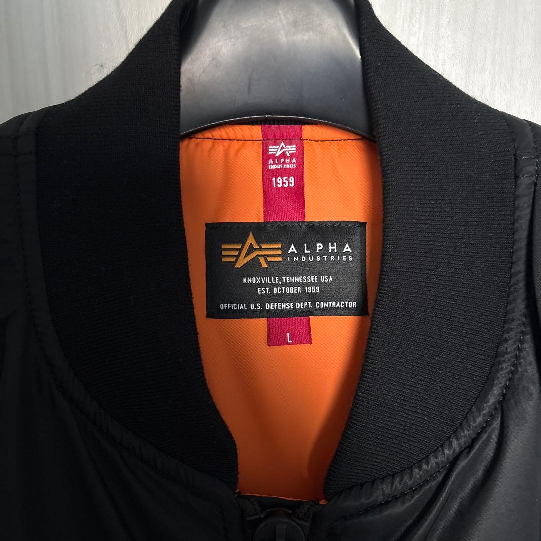 【ALPHA × monkey time】フェイクレザースリーブMA1