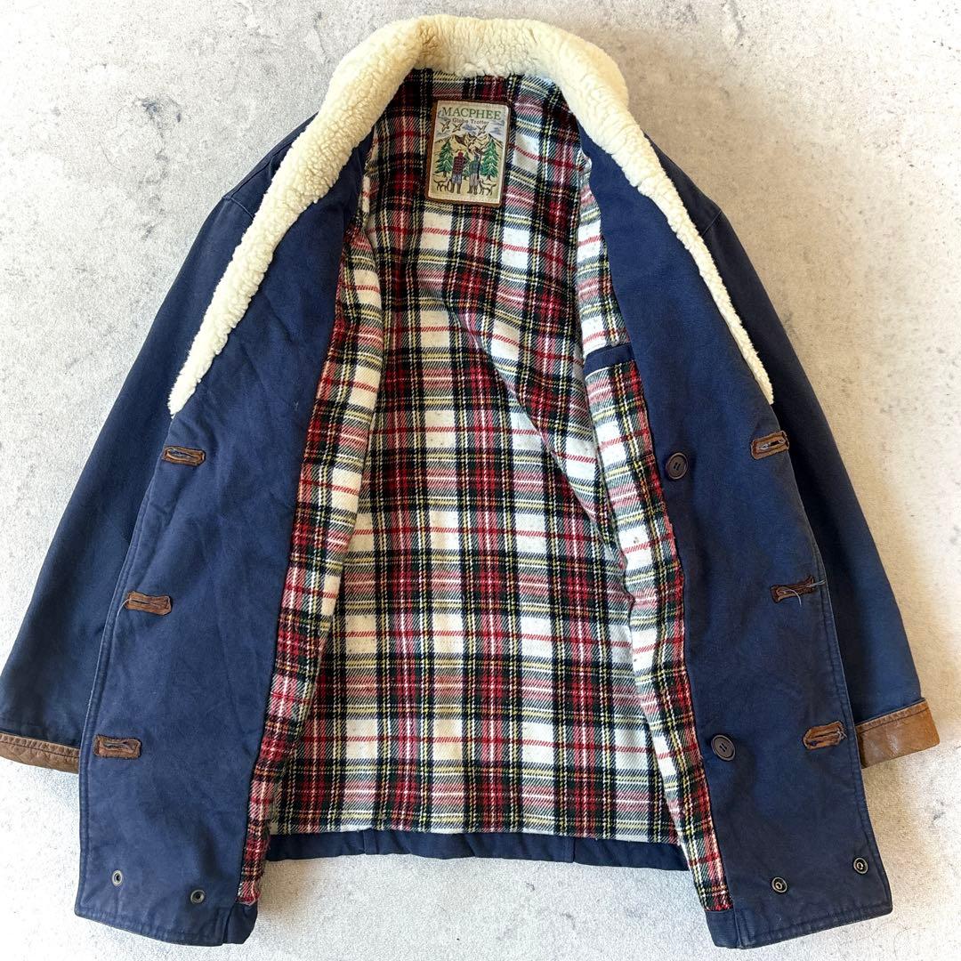 マカフィー グローブトロッター ダック地ムートンボア ハンティングジャケット青_