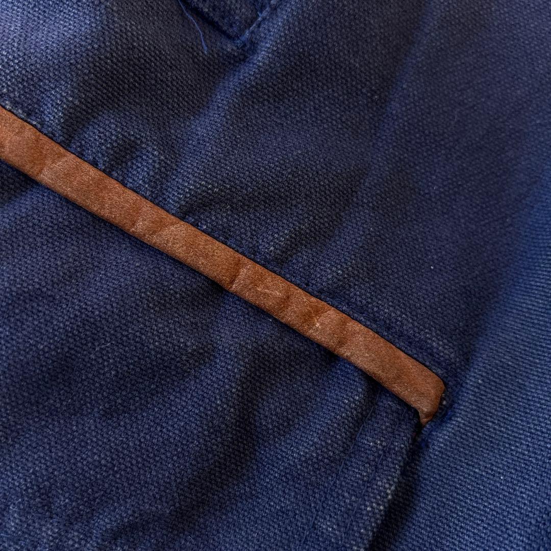 マカフィー グローブトロッター ダック地ムートンボア ハンティングジャケット青_