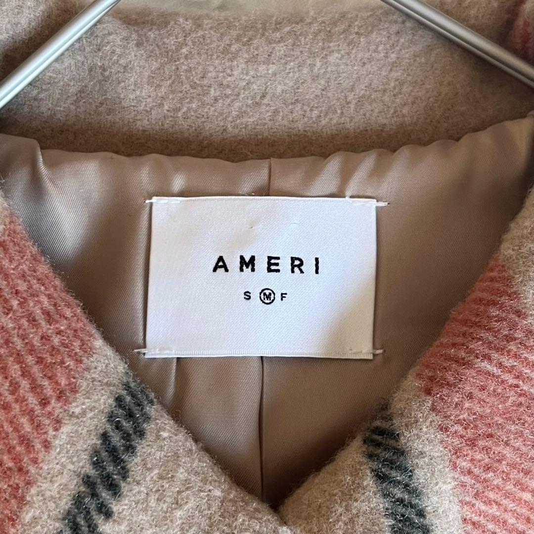 ジャケット・アウター Ameri VINTAGE CHECK SOUTIEN COLLAR COAT