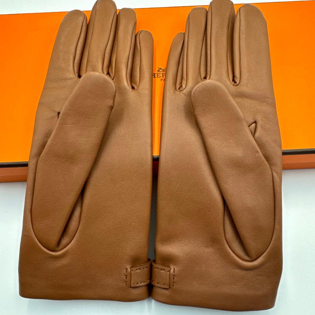 エルメス　 レザー手袋　ブラウン　レディース
