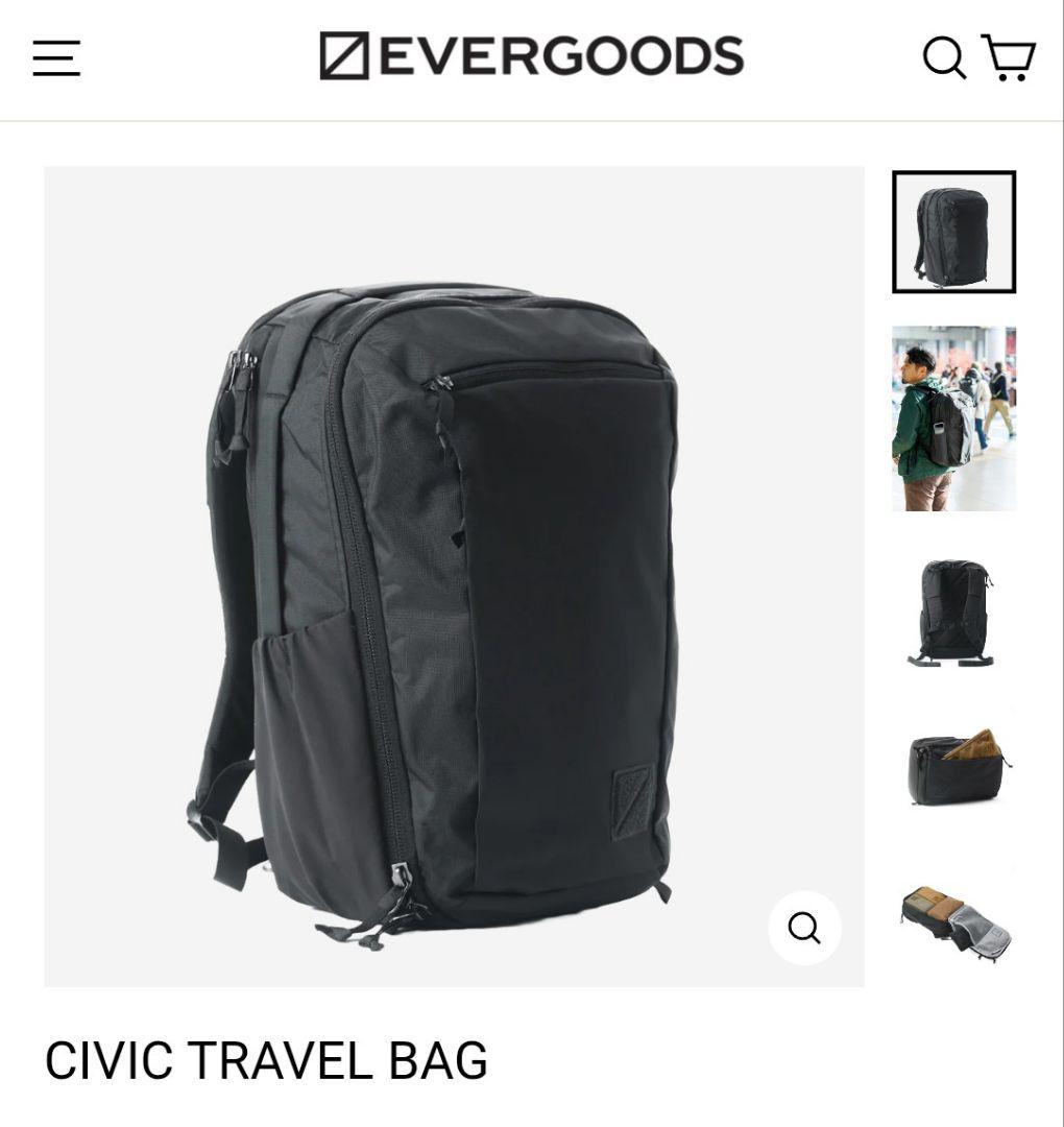バッグ EVERGOODS CIVIC TRAVEL BAG 20L