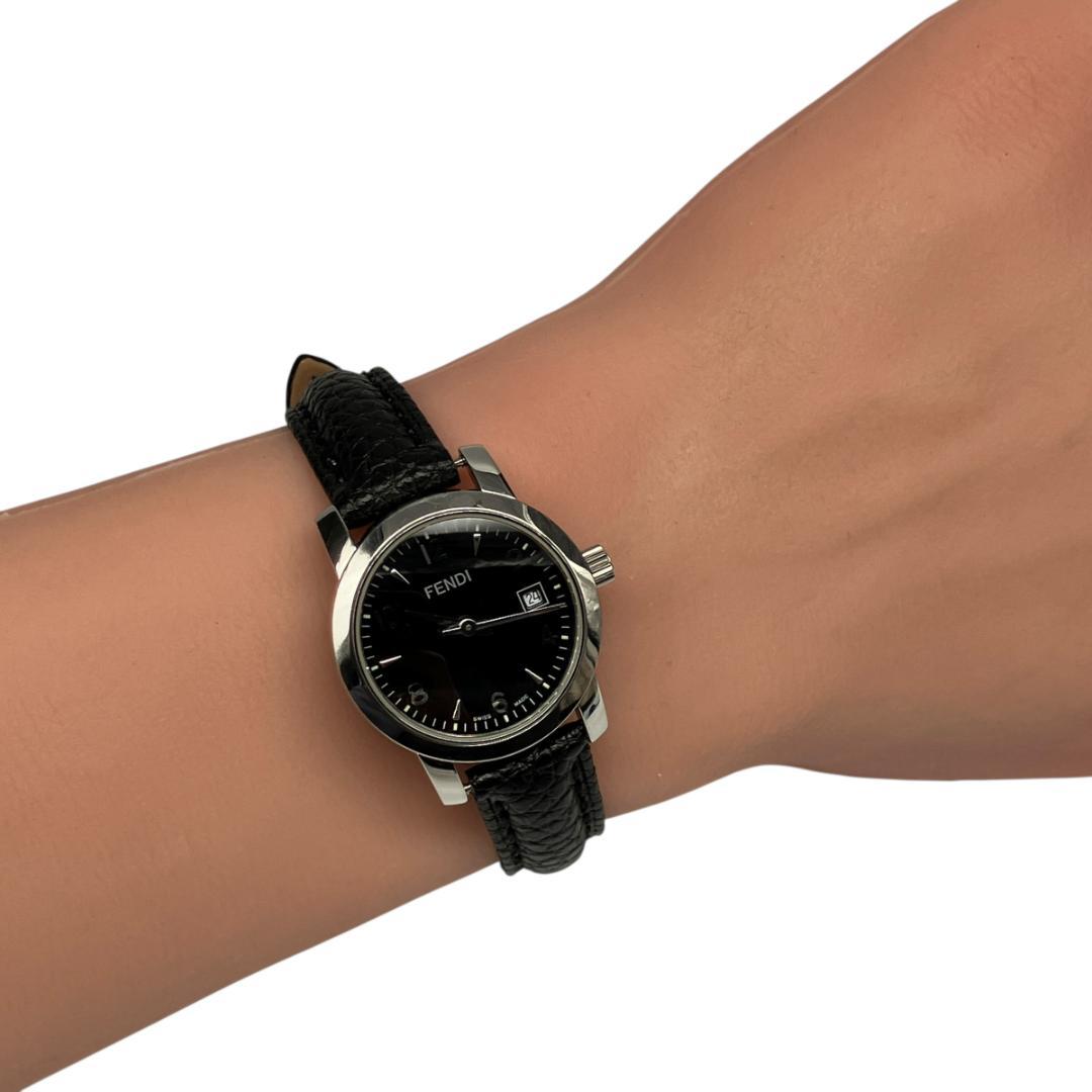 【箱付き/美品/稼働】フェンディ 腕時計 レディース クォーツ ブラック
