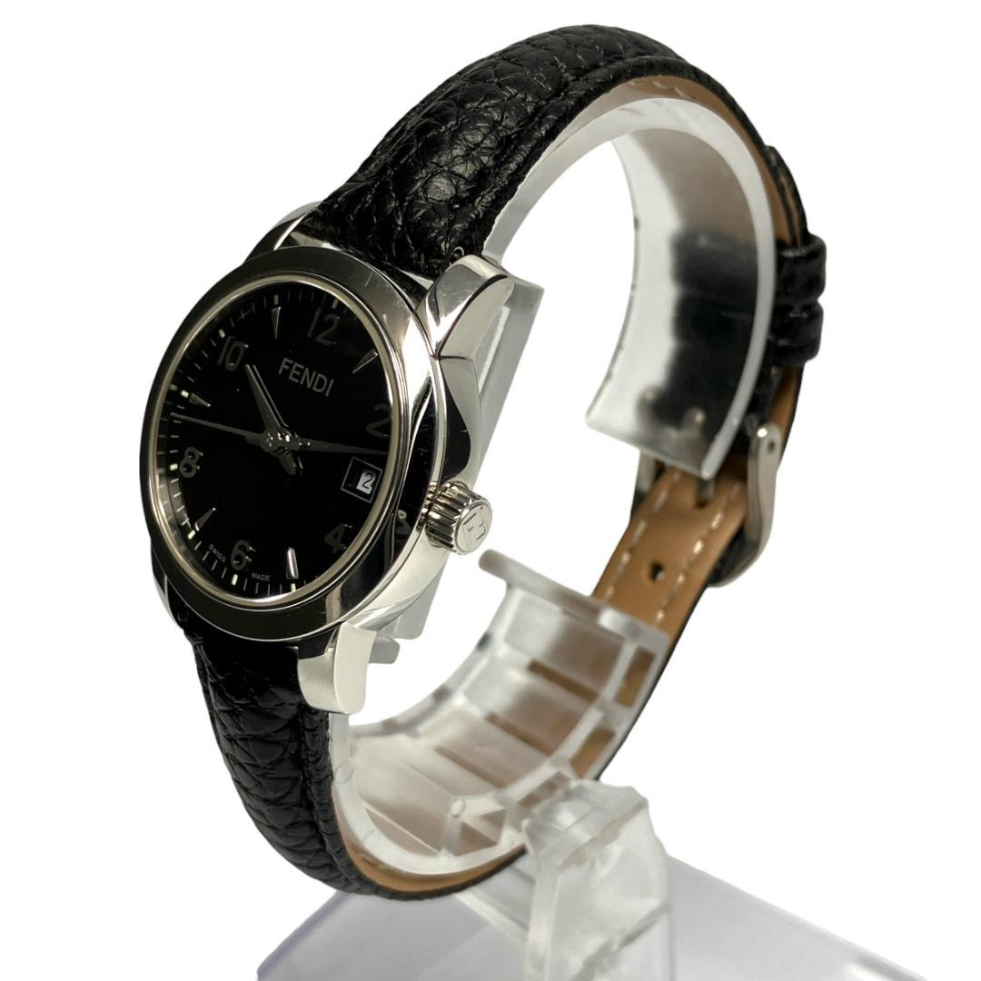 【箱付き/美品/稼働】フェンディ 腕時計 レディース クォーツ ブラック
