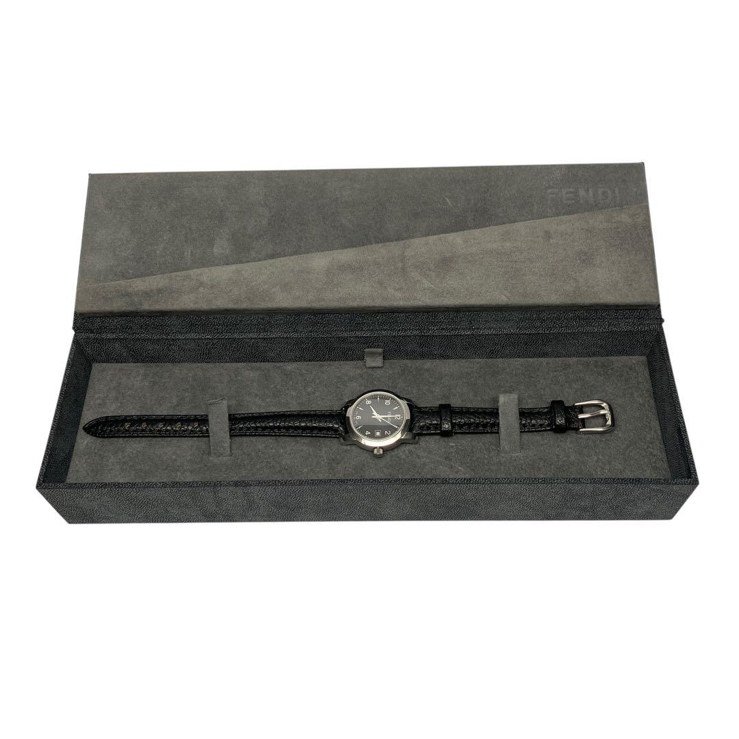 【箱付き/美品/稼働】フェンディ 腕時計 レディース クォーツ ブラック
