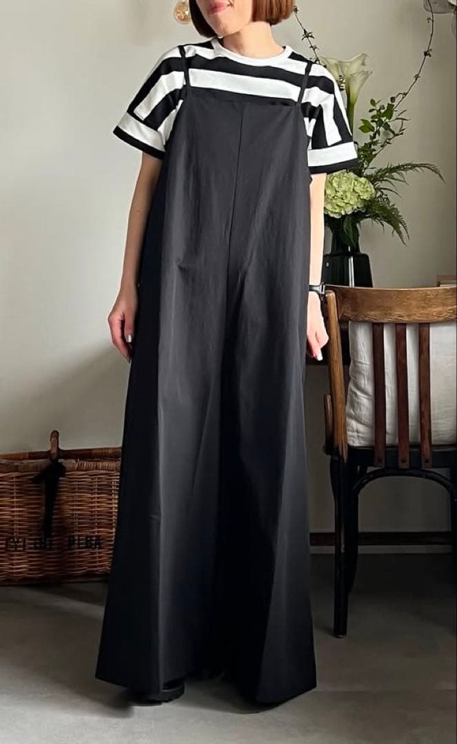 新品 KUBOSANMADE クボサンメイド キャミソールサロペット 黒