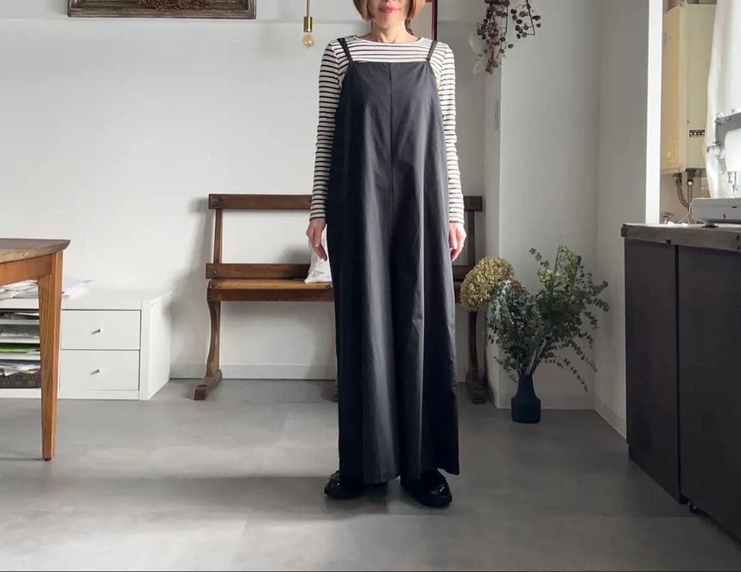 新品 KUBOSANMADE クボサンメイド キャミソールサロペット 黒