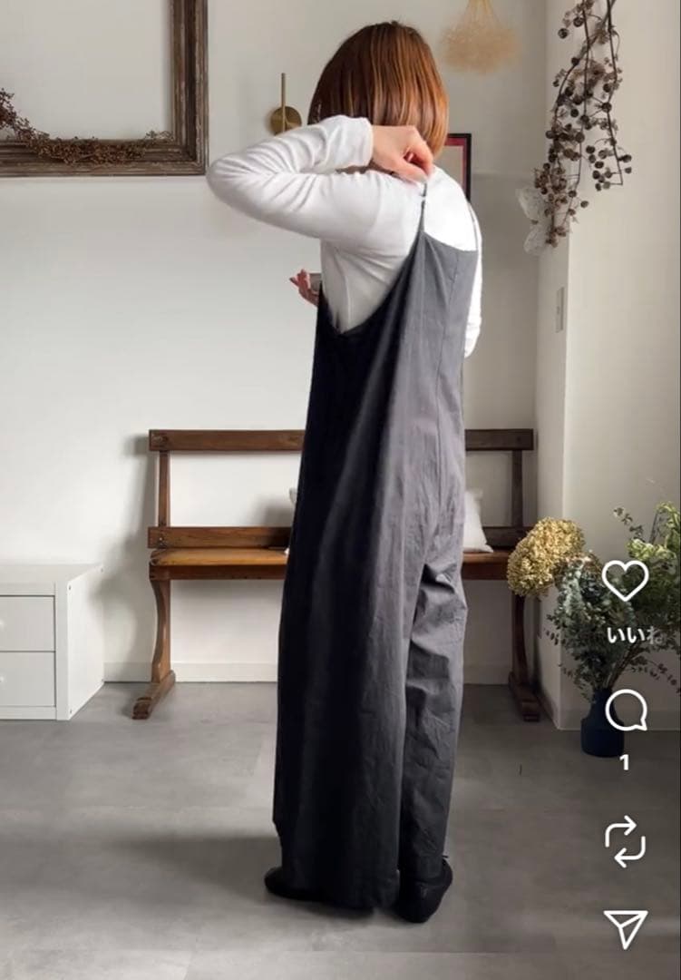 新品 KUBOSANMADE クボサンメイド キャミソールサロペット 黒