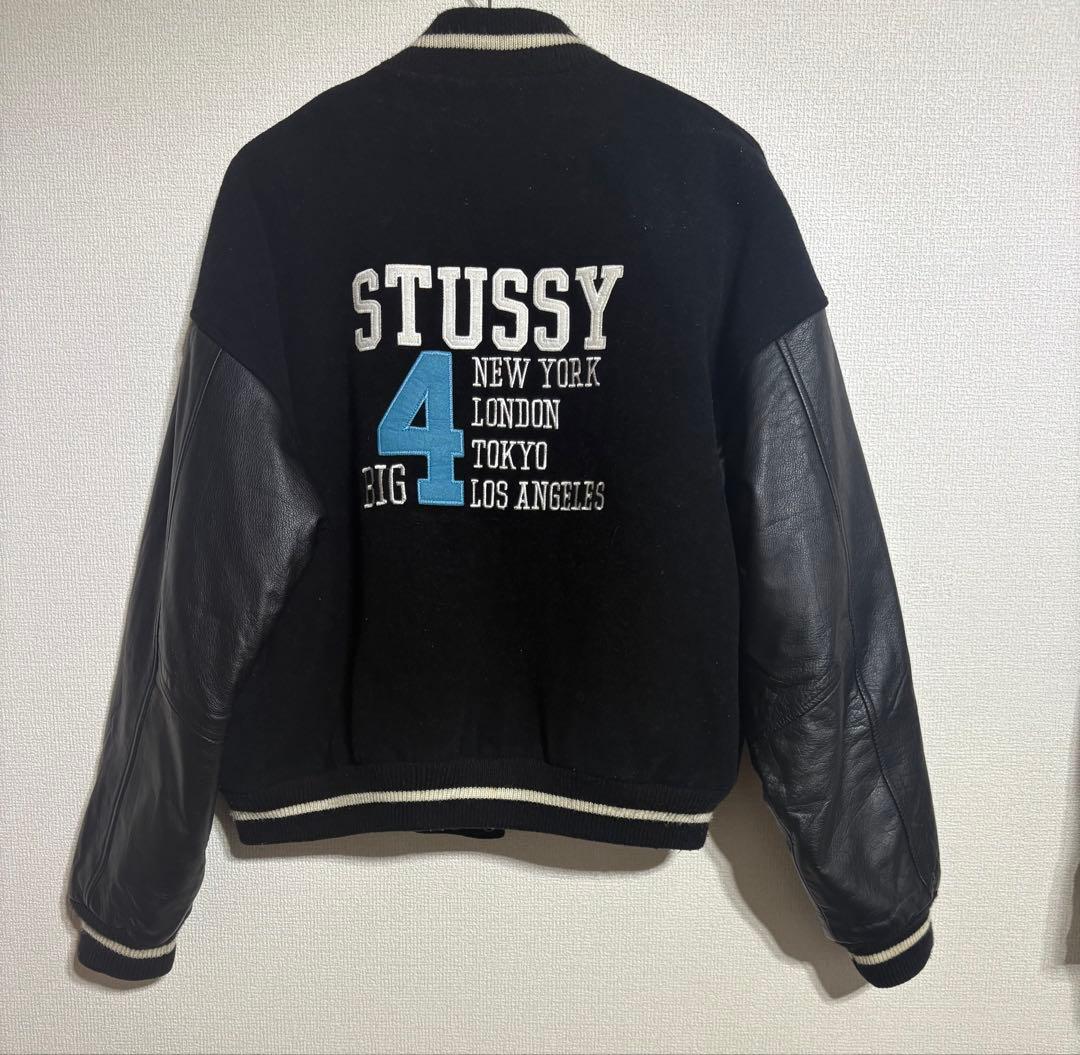ステューシー　BIG4　スタジャン Sサイズ ブラック