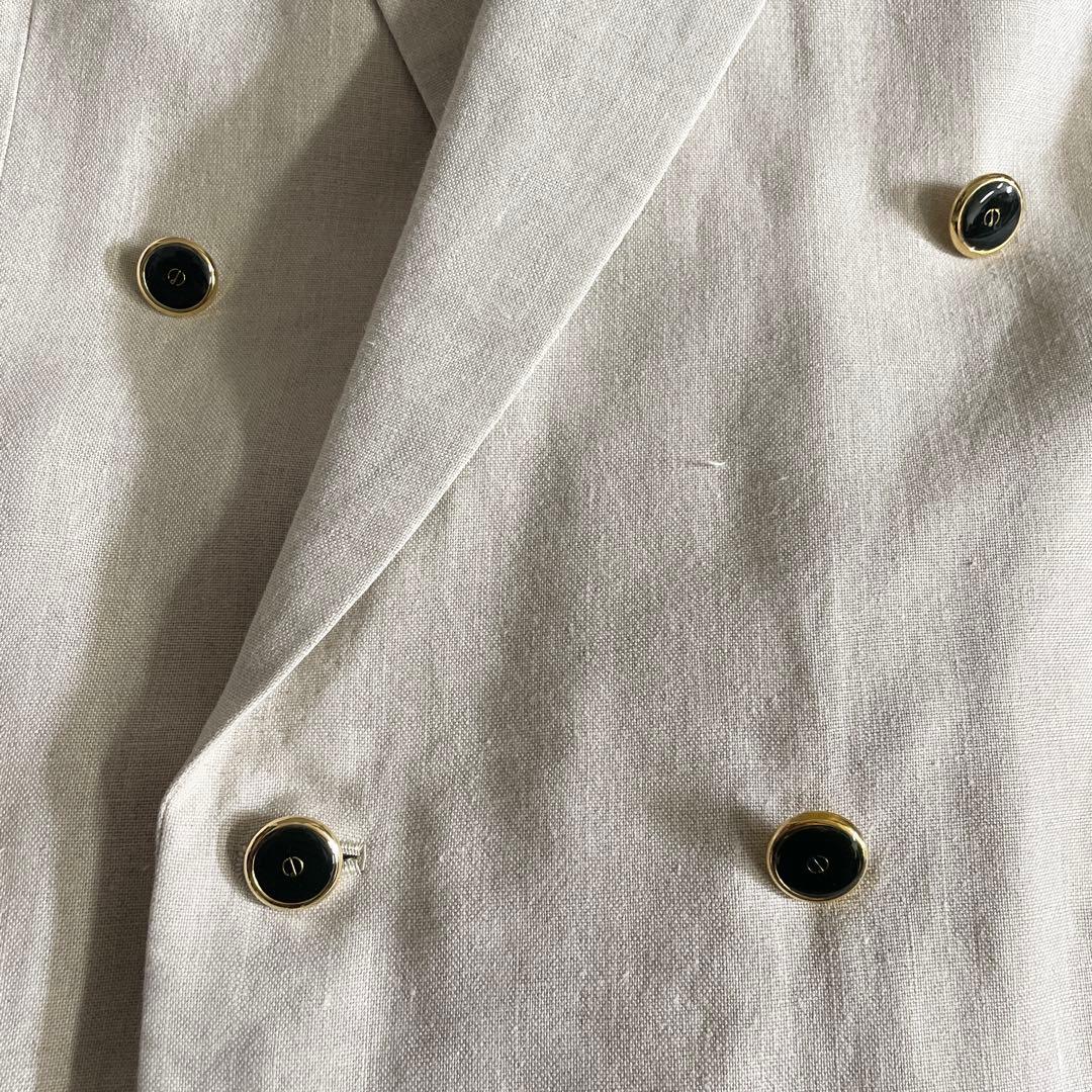 希少 ヴィンテージ dunhill 黒金ボタン ダブルスーツ ホワイトアイボリー