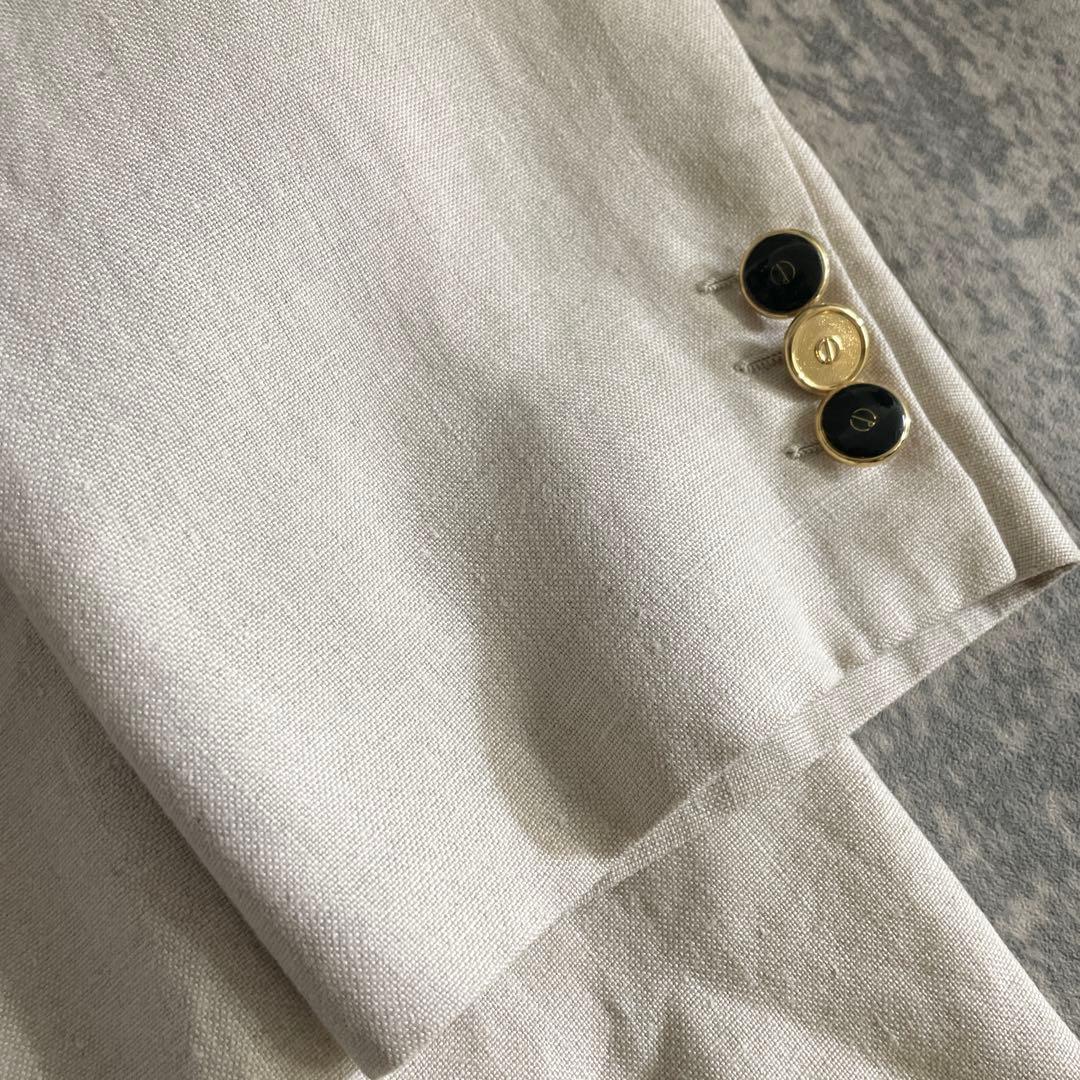 希少 ヴィンテージ dunhill 黒金ボタン ダブルスーツ ホワイトアイボリー