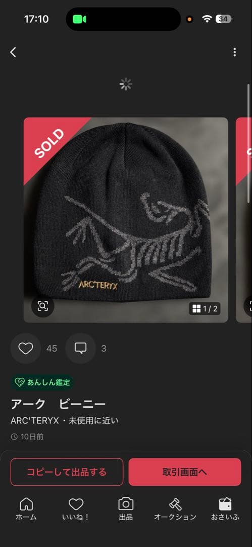 ARC'TERYX ニットビーニー 黒