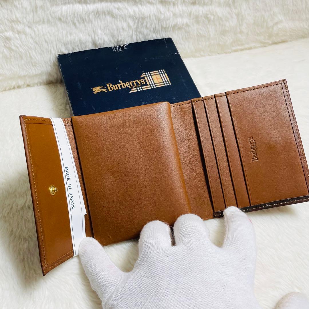新品未使用 箱付 正規品BURBERRY 折り財布がま口財布ヴィンテージ激レア