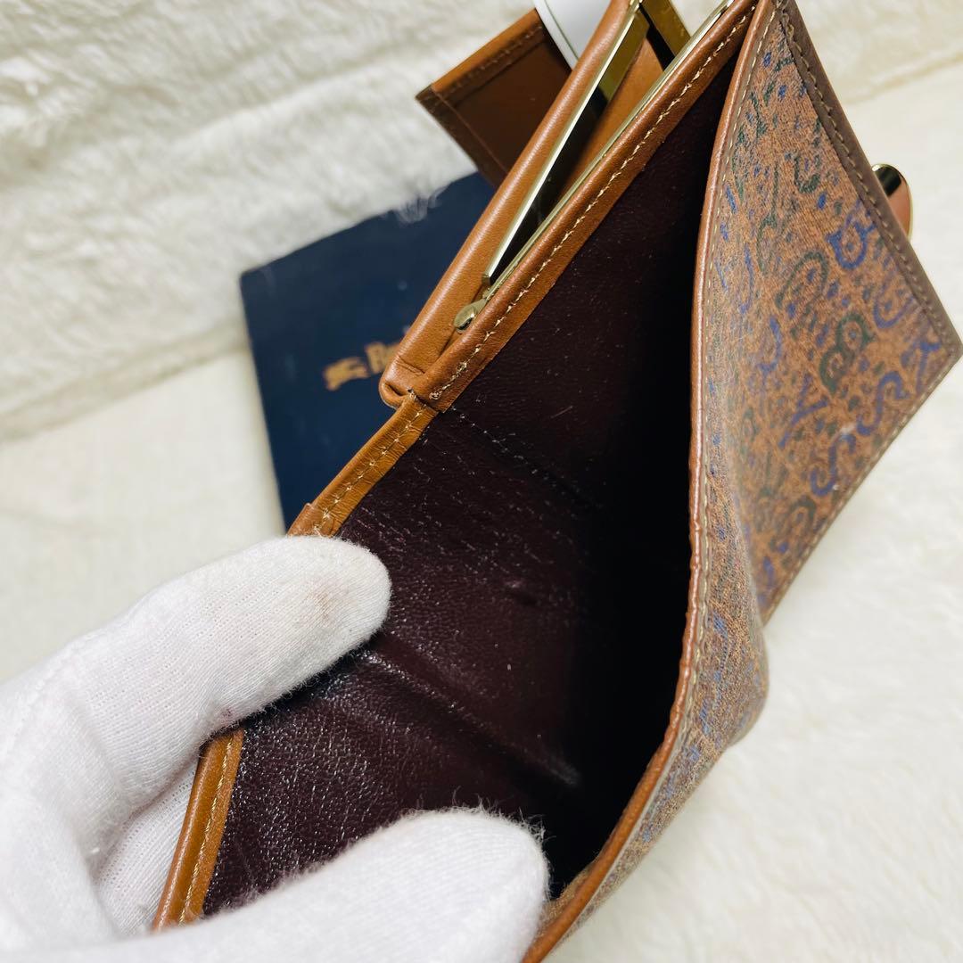 新品未使用 箱付 正規品BURBERRY 折り財布がま口財布ヴィンテージ激レア