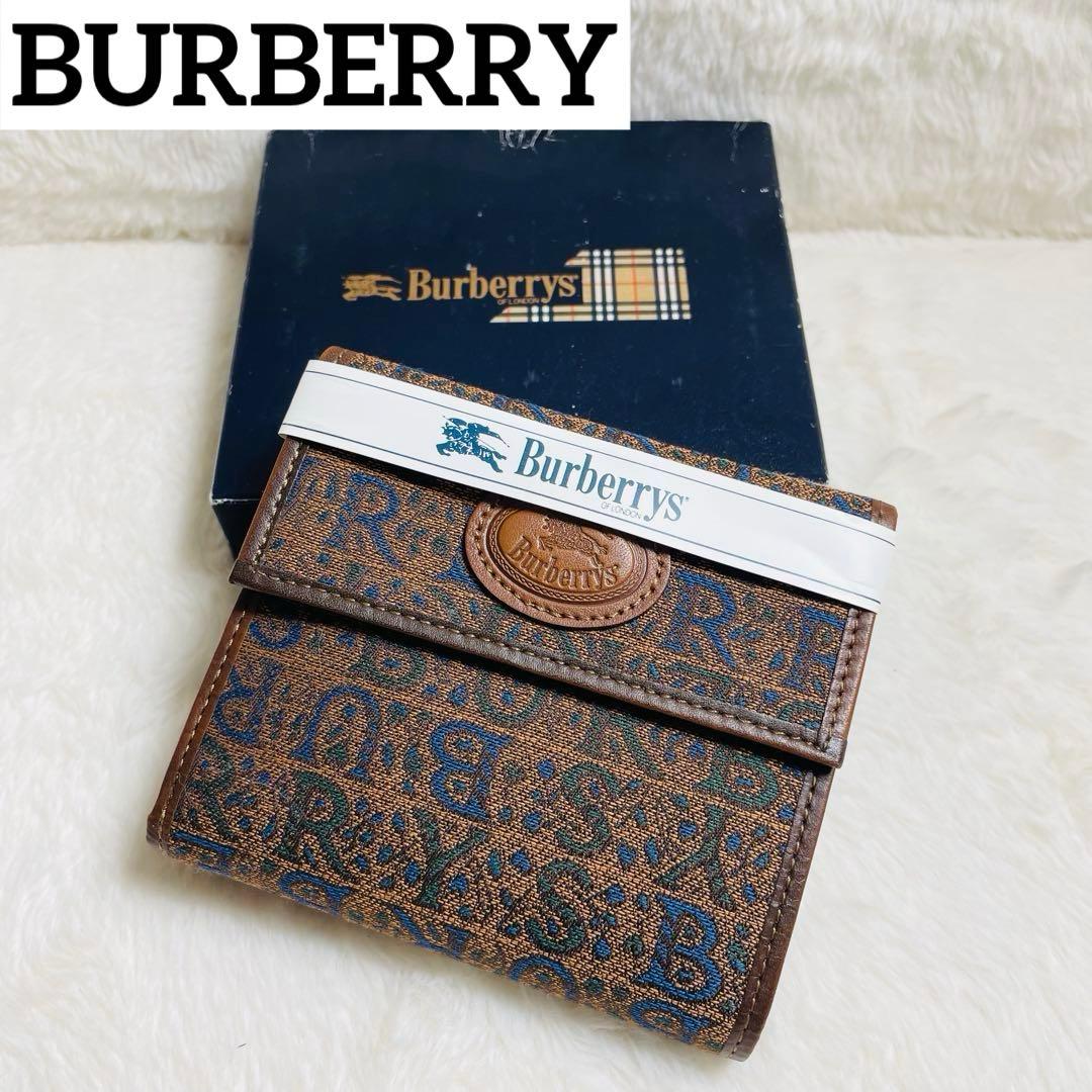 新品未使用 箱付 正規品BURBERRY 折り財布がま口財布ヴィンテージ激レア