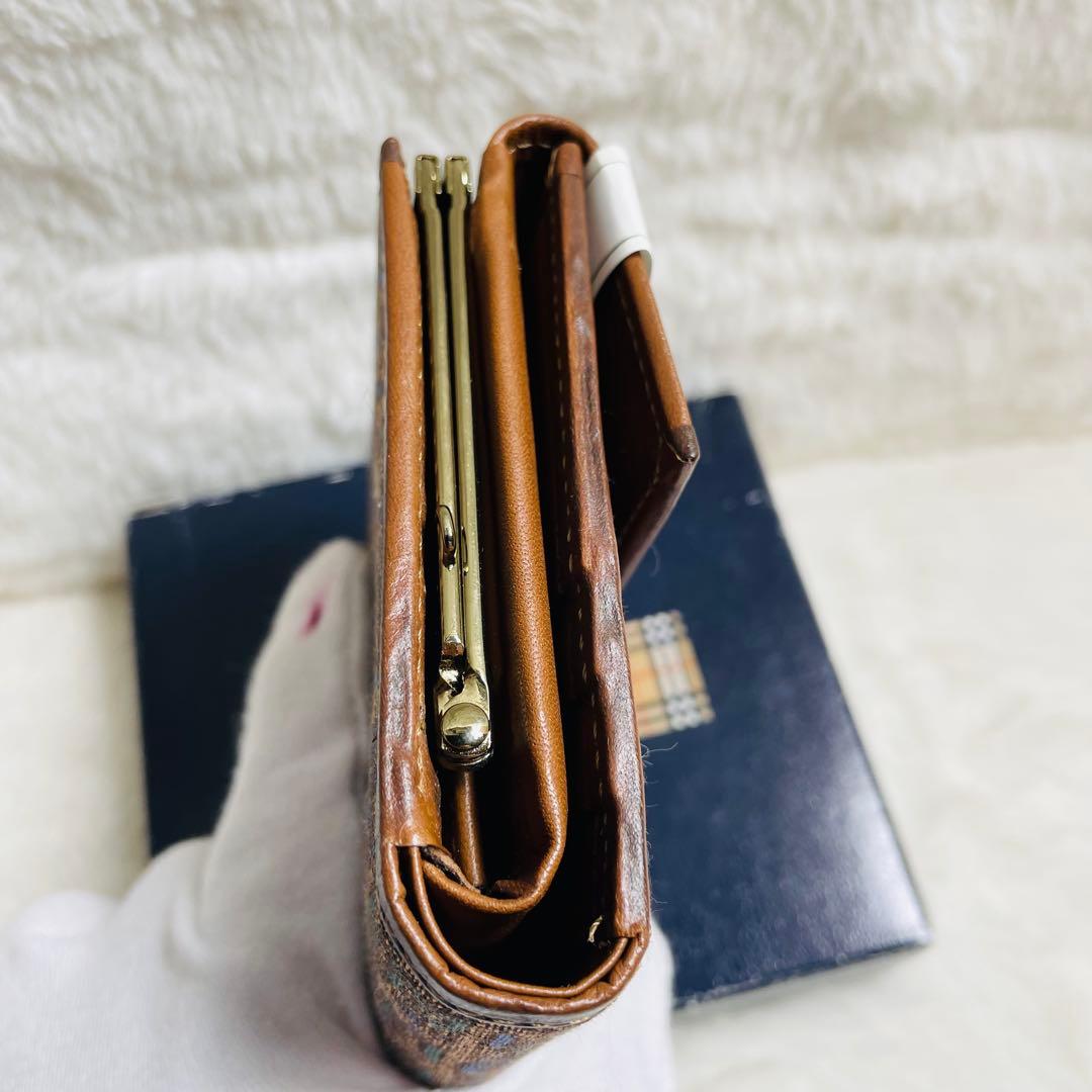 新品未使用 箱付 正規品BURBERRY 折り財布がま口財布ヴィンテージ激レア