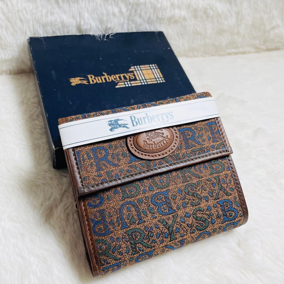 新品未使用 箱付 正規品BURBERRY 折り財布がま口財布ヴィンテージ激レア