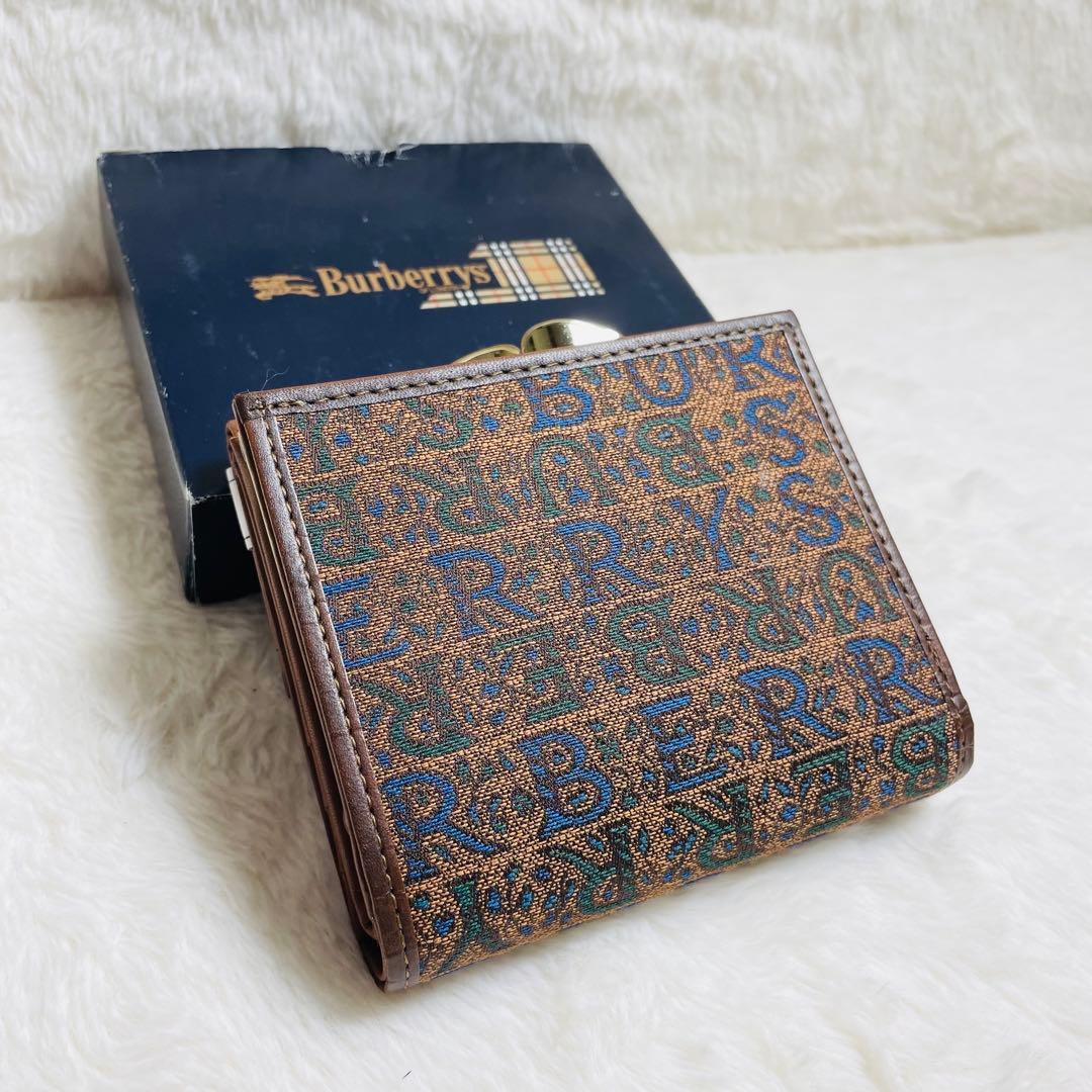 新品未使用 箱付 正規品BURBERRY 折り財布がま口財布ヴィンテージ激レア