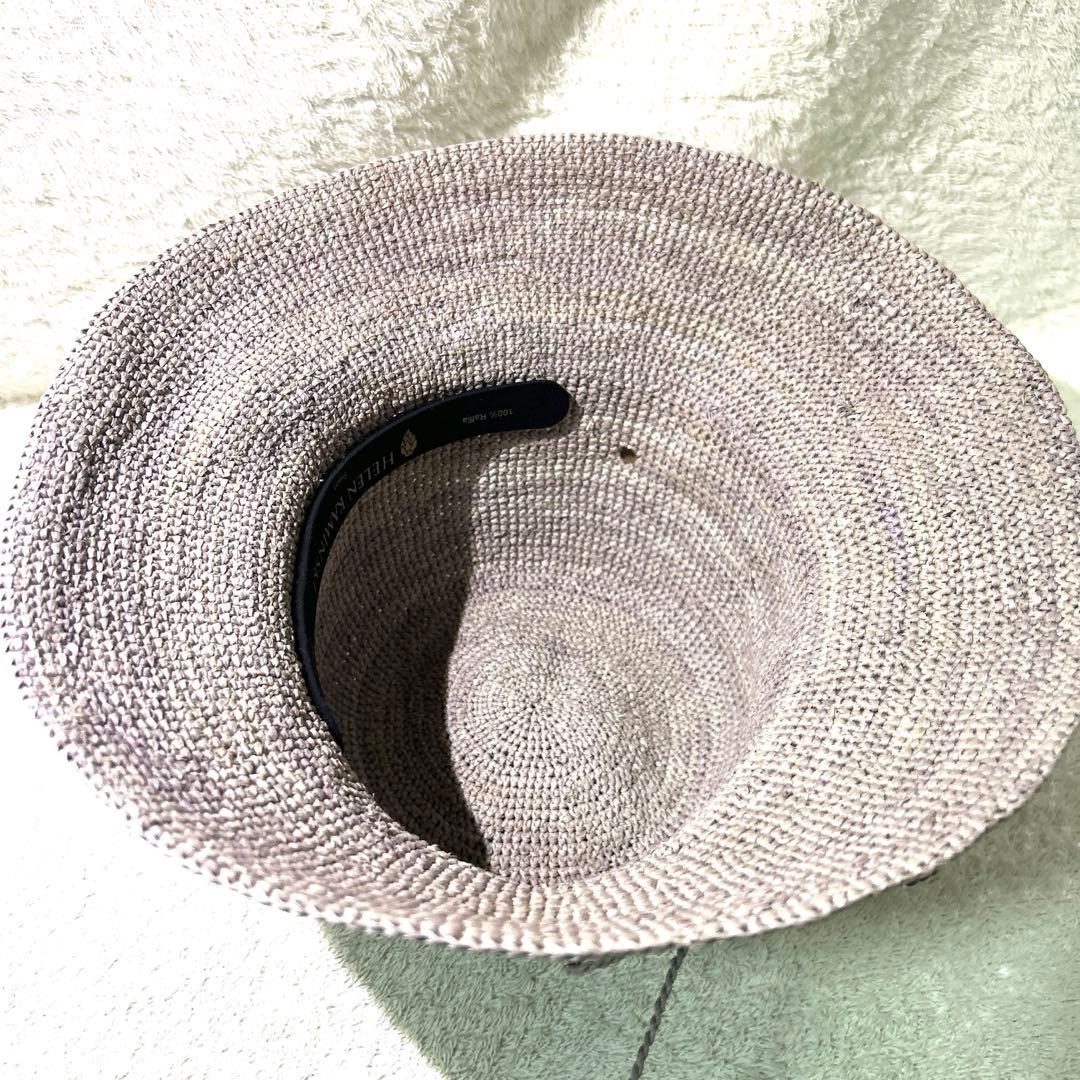HELEN KAMINSKI ヘレンカミンスキー　麦わら　帽子　ハット　グレー