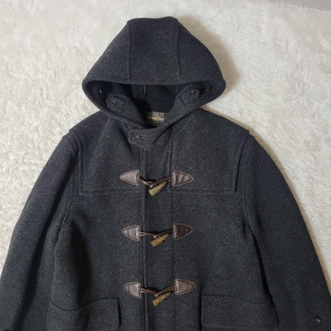 美品✨ポールスチュアート　ロングダッフルコート　ヘリンボーン　グレー　三陽商会