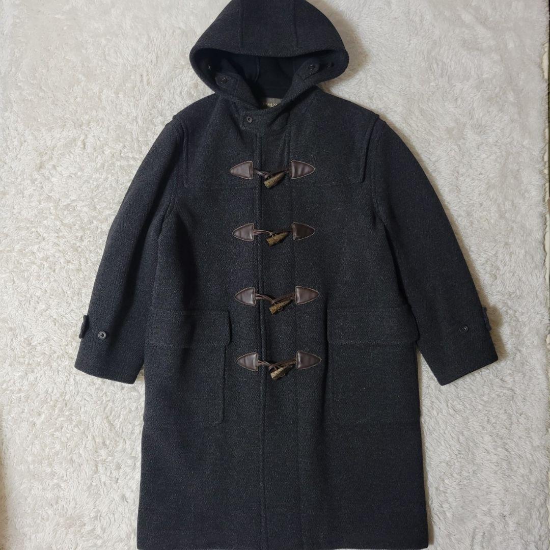 美品✨ポールスチュアート　ロングダッフルコート　ヘリンボーン　グレー　三陽商会