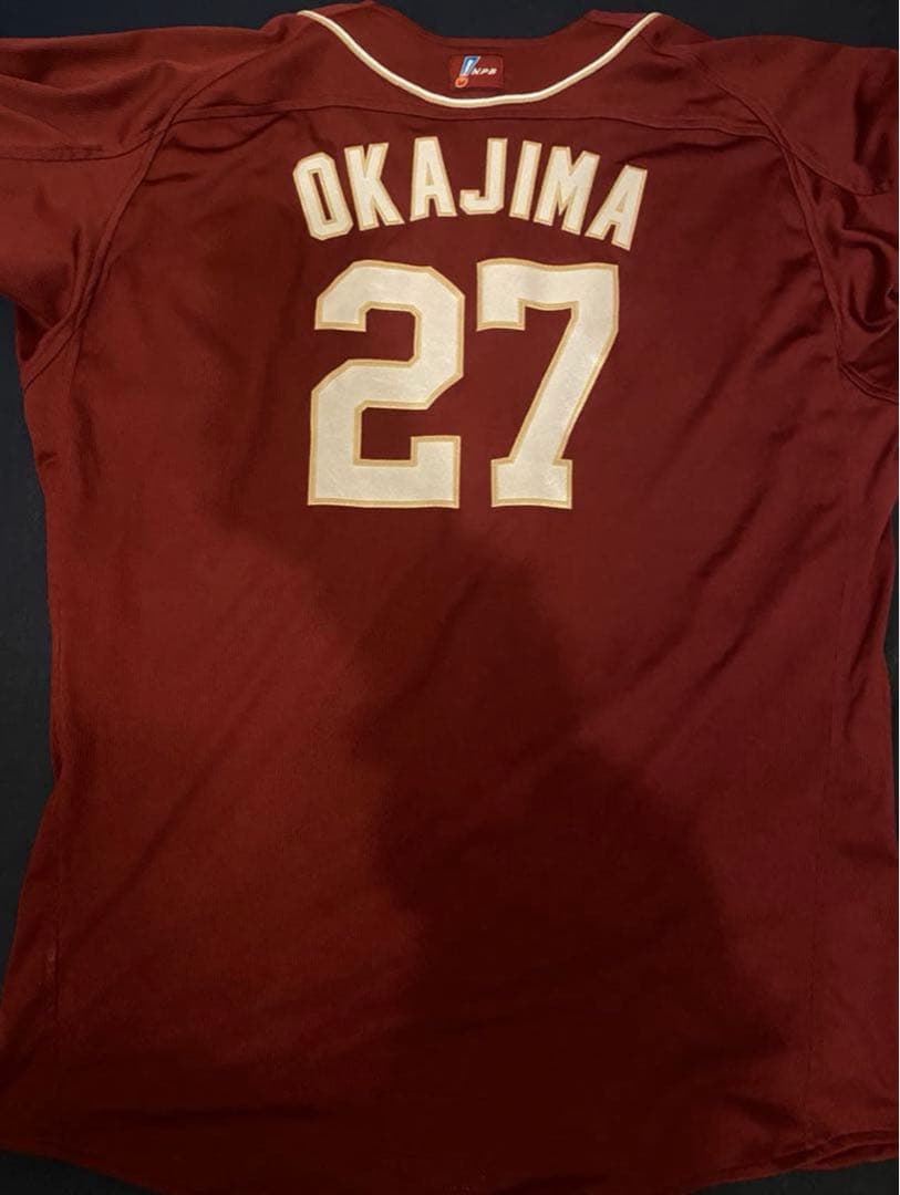 楽天イーグルス　岡島豪郎　2024実使用・支給ビジターユニフォーム