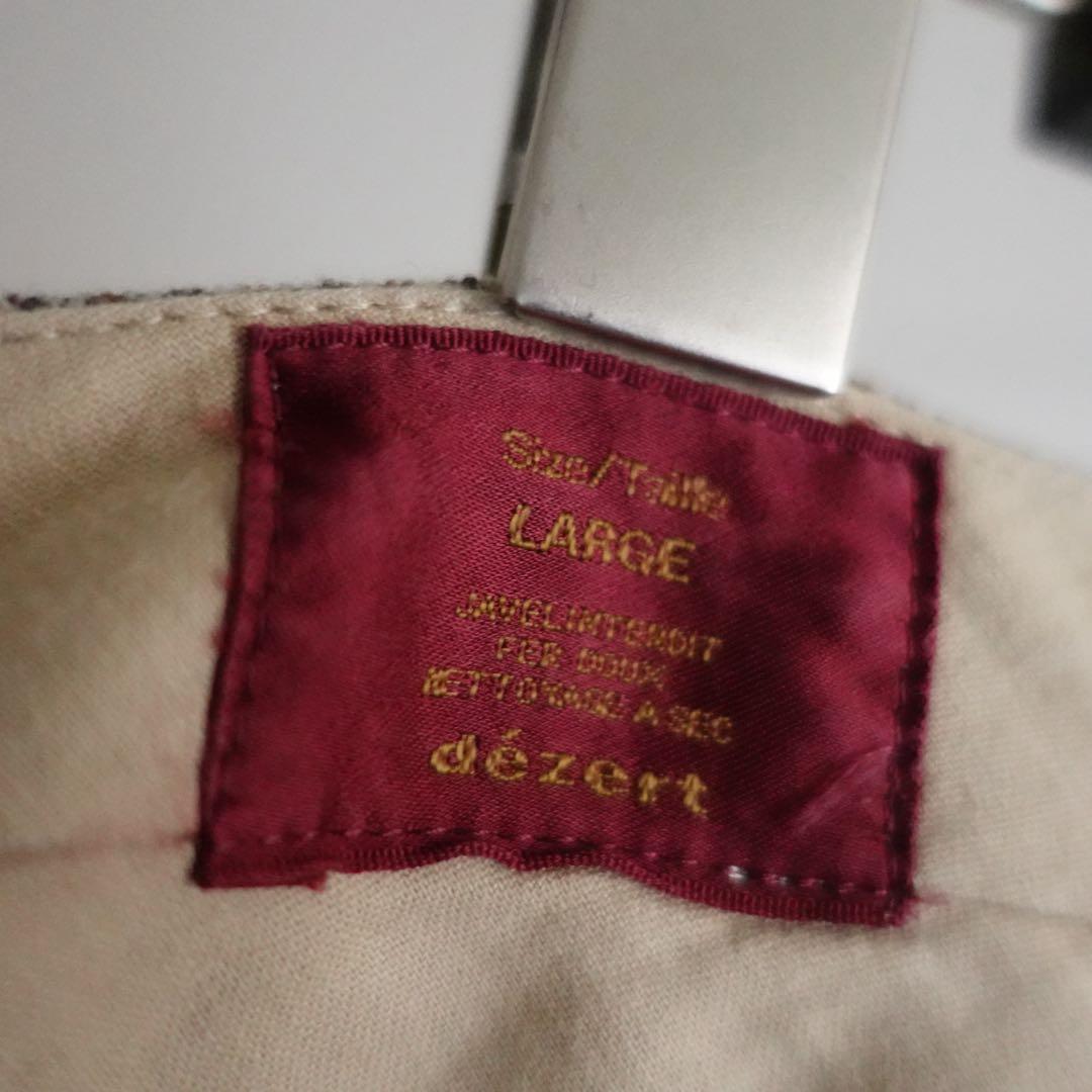 1990s DEZERT ガンクラブチェック　2タック　ワイドトラウザーズ