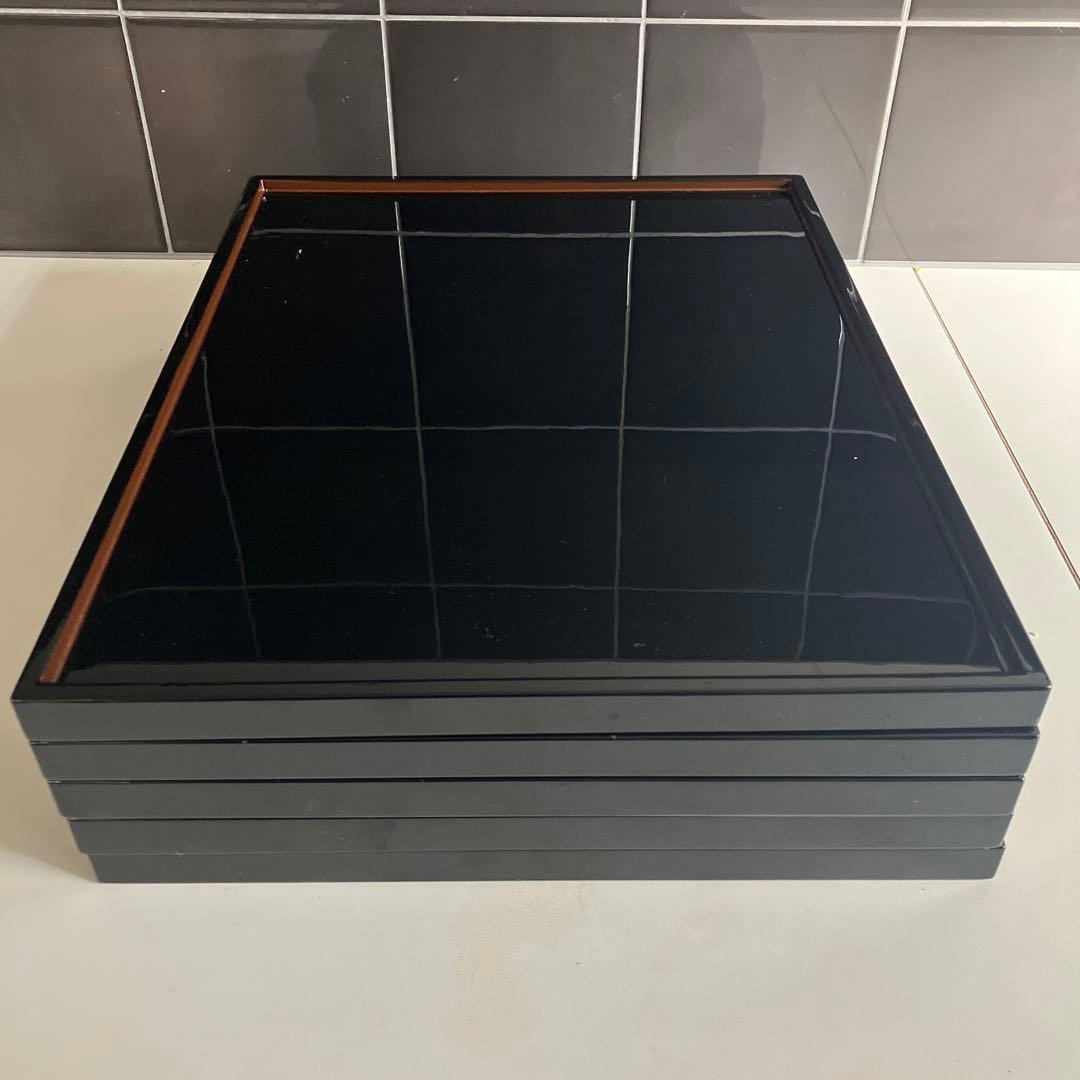 yoshikoさま専用 本漆　角盆　3枚組（黒、赤両面使い）