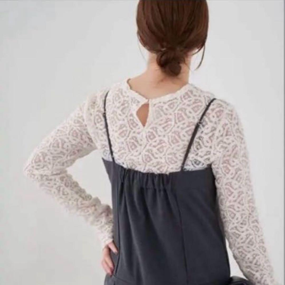 【新品未使用】IENA ペイズリーストレッチレースプルオーバー